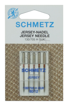 Igły 130/705 H-SUK -80 do dzianin  i jerseyu półpłaskie SCHMETZ 5 szt