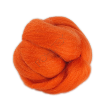 Wełna czesankowa - 50g - Kolor: Pomarańczowy